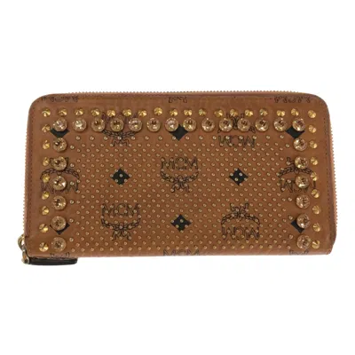 Mcm Leather Wallet () In Camel