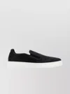 Mcm Canvas And Leather Slip Ons With Contrast Sole