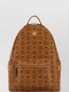 Mcm Canvas Backpack Featuring Adjustable Straps In Brown