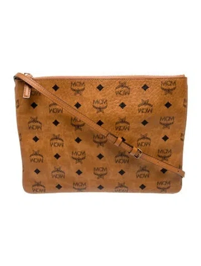 Pre-owned Mcm Canvas Crossbody Bag In Brown