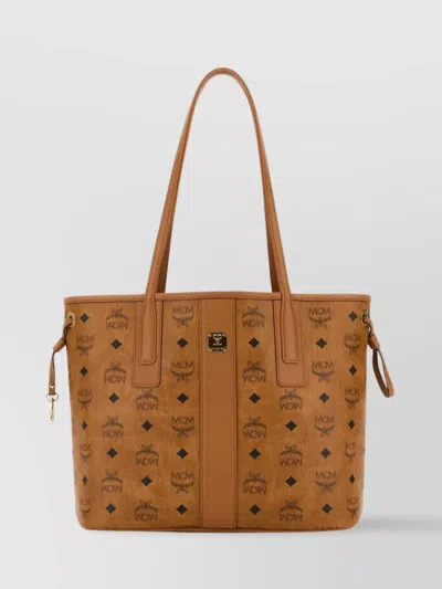 Mcm Canvas Liz Shopping Bag Drawstring In Brown