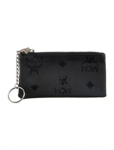 Pre-owned Mcm Canvas Pouch In Black