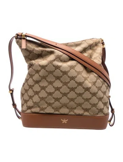 Pre-owned Mcm Canvas Shoulder Bag In Brown