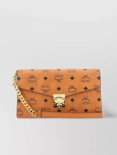 Mcm Canvas Shoulder Bag Metal Chain