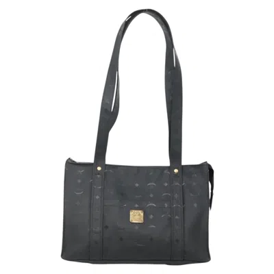Pre-owned Mcm Canvas Shoulder Bag () In Black
