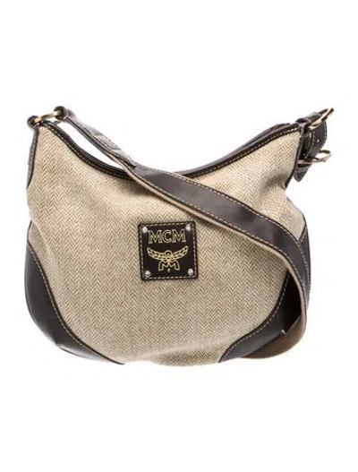 Pre-owned Mcm Canvas Shoulder Bag Vintage In Brown/neutrals