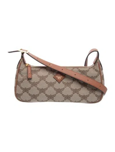 Pre-owned Mcm Canvas Shoulder Bag W/ Tags In Brown