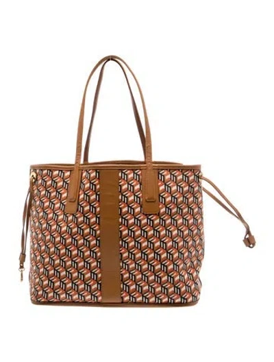 Pre-owned Mcm Canvas Tote In Brown