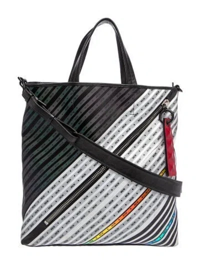 Pre-owned Mcm Canvas Tote In Multi