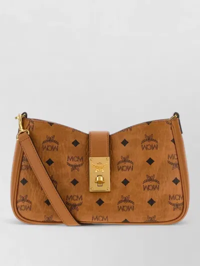 Mcm Canvas Tracy Crossbody Bag Adjustable Strap In Brown