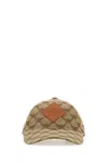 Mcm Beige Logo Patch Baseball Cap In Brown