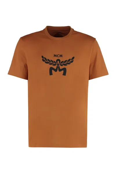 Mcm Caramel Cotton T-shirt