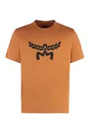 Mcm Cotton Crew-neck T-shirt In Brown