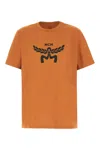 Mcm Laurel Logo Print T-shirt In Organic Cotton In Brown