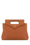 Mcm Caramel Leather Mini Soft Diamond Handbag