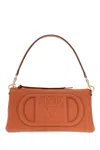 MCM CARAMEL LEATHER SMALL TRAVIA SHOULDER BAG