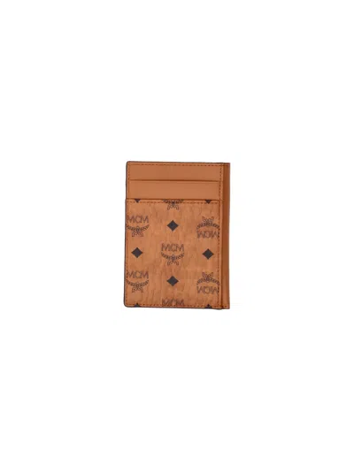 Mcm Cardholder Logo In Brown