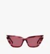Mcm Cat-eye Sunglasses In Rose Brown
