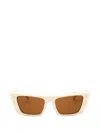 Mcm Cat-eye Frame Studded Sunglasses In Neutral