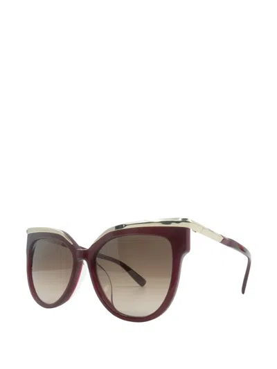 Mcm Cat-eye Frame Sunglasses In Burgundy