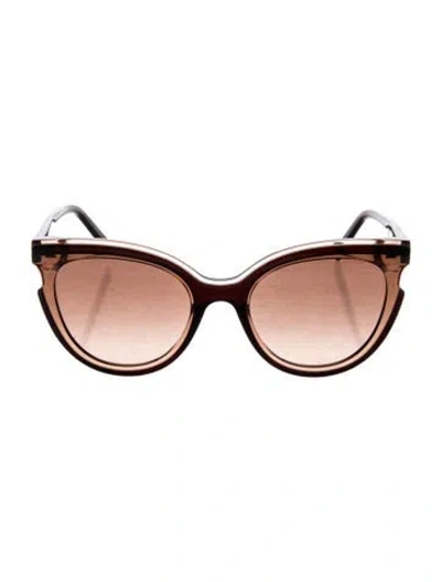 Pre-owned Mcm Cat-eye Gradient Sunglasses In Brown