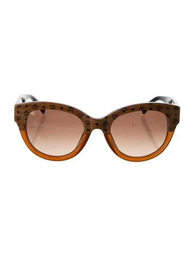Pre-owned Mcm Cat-eye Gradient Sunglasses In Brown