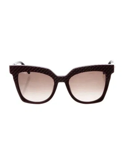 Pre-owned Mcm Cat-eye Gradient Sunglasses In Burgundy
