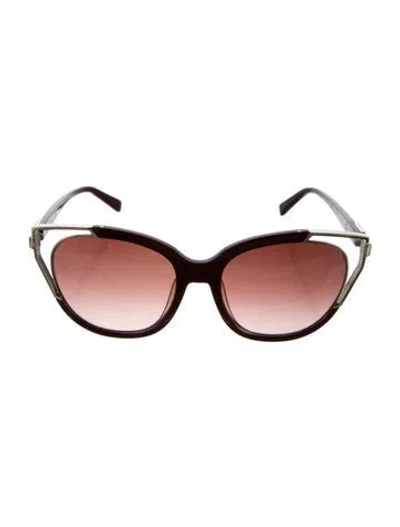 Pre-owned Mcm Cat-eye Gradient Sunglasses In Red
