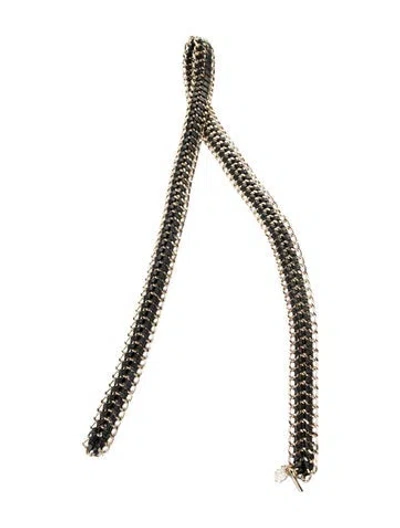 Pre-owned Mcm Chain-link Accent Bag Strap W/tags In Black