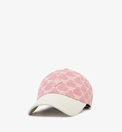Mcm Classic Cap In Lauretos Denim Jacquard In White