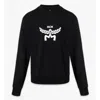 Mcm Classic Logo Sweatshirt In Organic Cotton In Black