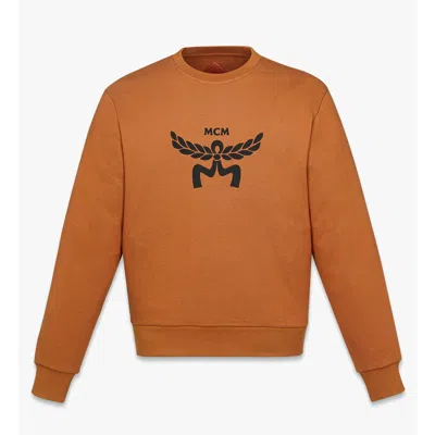 Mcm Classic Logo Sweatshirt In Organic Cotton In Brown