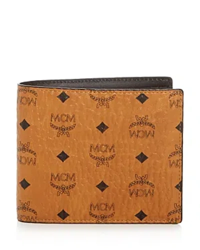 Mcm Claus Bifold Wallet In Cognac