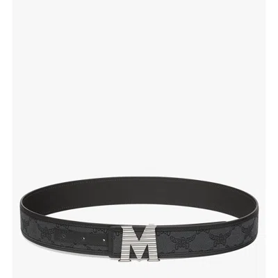 Mcm Claus Fluted M Reversible Belt 1.5" In Lauretos Jacquard