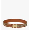 Mcm Claus Fluted M Reversible Belt 1.5" In Lauretos Jacquard