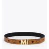 Mcm Claus M Reversible Belt 1" In Maxi Monogram Visetos In Brown