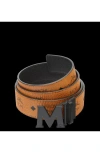 Mcm Claus M Reversible Belt 1.75 Inches In Brown
