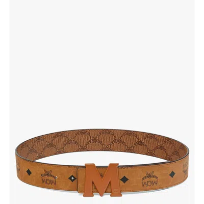 Mcm Claus M Reversible Monogram Belt 1.5"