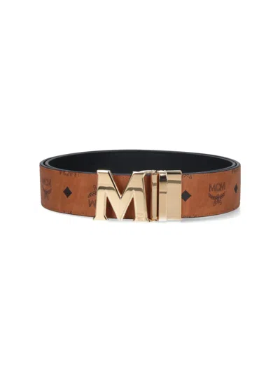 MCM MCM CLAUS REVERSIBLE BELT – BROWN/BLACK