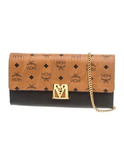 Pre-owned Mcm Clutch In Brown