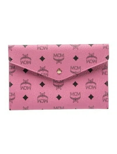 Pre-owned Mcm Clutch In Pink