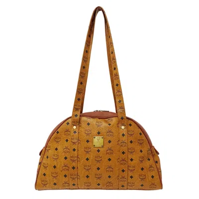 Pre-owned Mcm Coated Canvas Shoulder Bag () In Brown