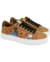 Mcm Coated Canvas Sneaker In Brown