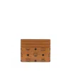 Mcm Cognac Card Case In Visetos Original In Brown