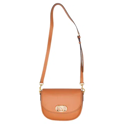 Pre-owned Mcm Cognac  Leather Crossbody Bag In Orange