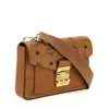 Mcm Cognac Millie Crossbody In Visetos In Brown