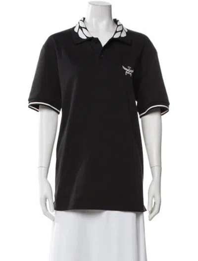 Pre-owned Mcm Collar Short Sleeve Polo Shirt W/ Tags In Black