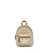 Mcm Compact Lauretos Monogram Backpack In Neutral