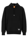 Mcm Stretch Polyester Blend Hooded Sweatshirt In Black
