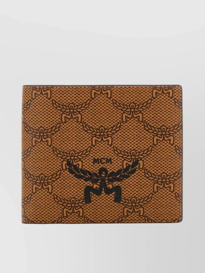 Mcm Contrast Trim Rectangular Purse In Brown
